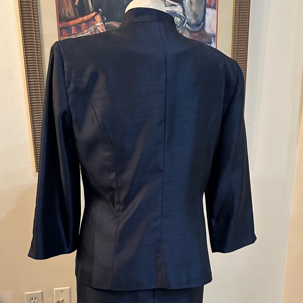 JESSICA HOWARD Evenings Elegant Navy  Gown w/ Crystal Embellished Jacket Size 12 - Picture 13 of 16